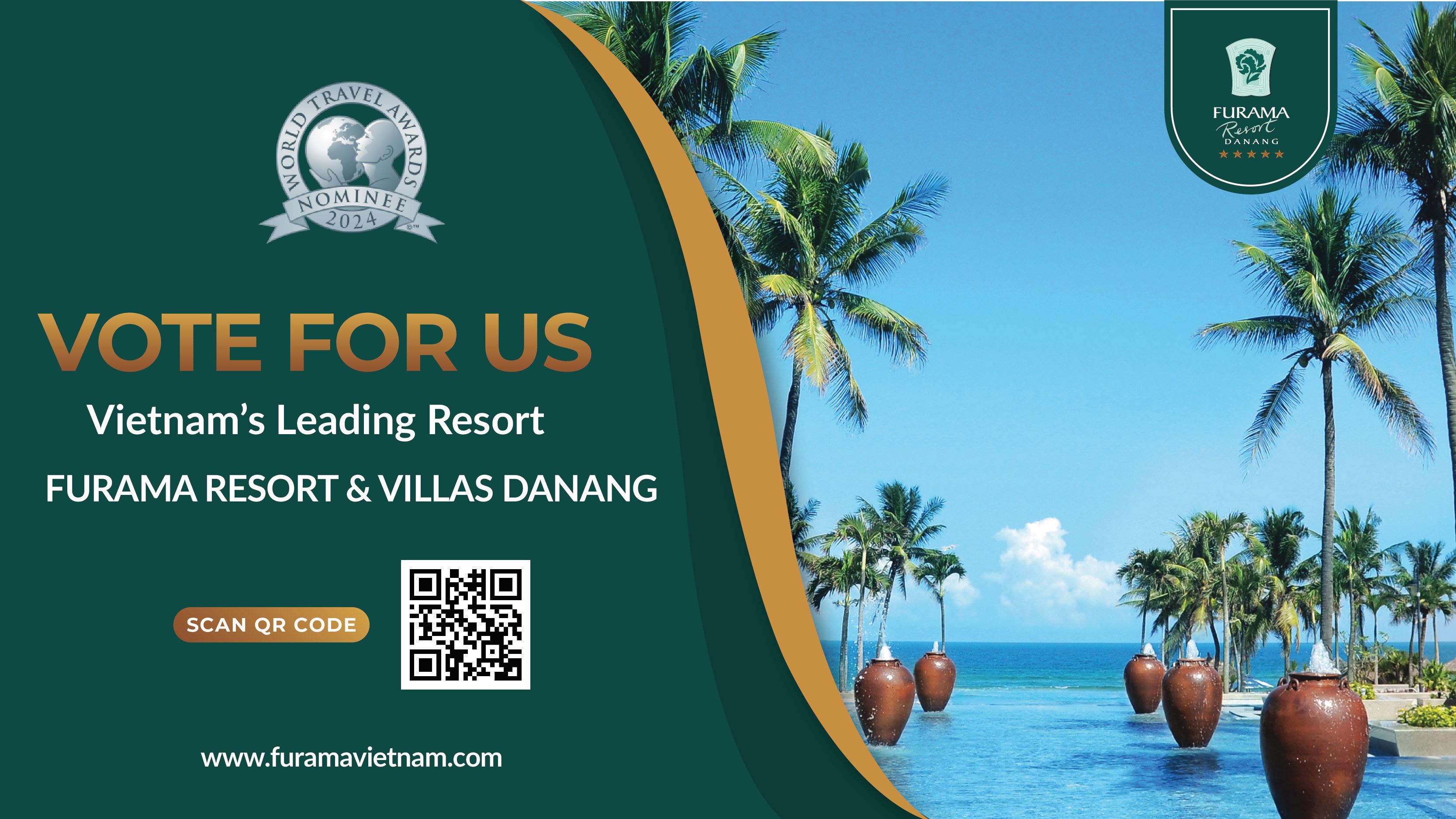 Furama Resort Danang is nominated as “Vietnam’s Leading Resort” – World Travel Awards 2024
