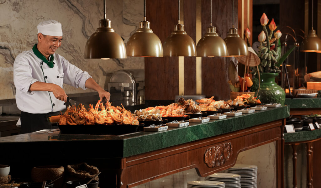 seafood buffet and steak