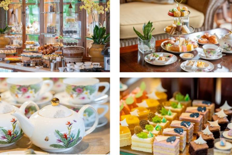 Bàn ăn sang trọng với các món ăn cao cấp tại một trong những nhà hàng của Furama Resort Đà Nẵng, thể hiện trải nghiệm ẩm thực tinh hoa.