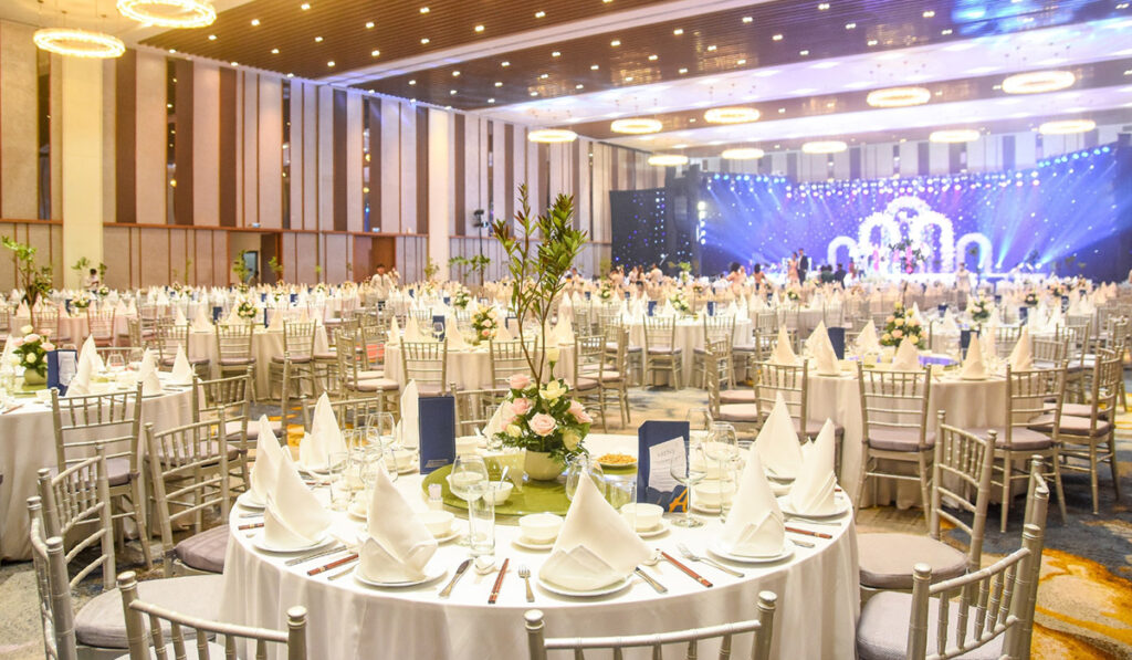 Indoor wedding ballroom at Furama Resort Da Nang
