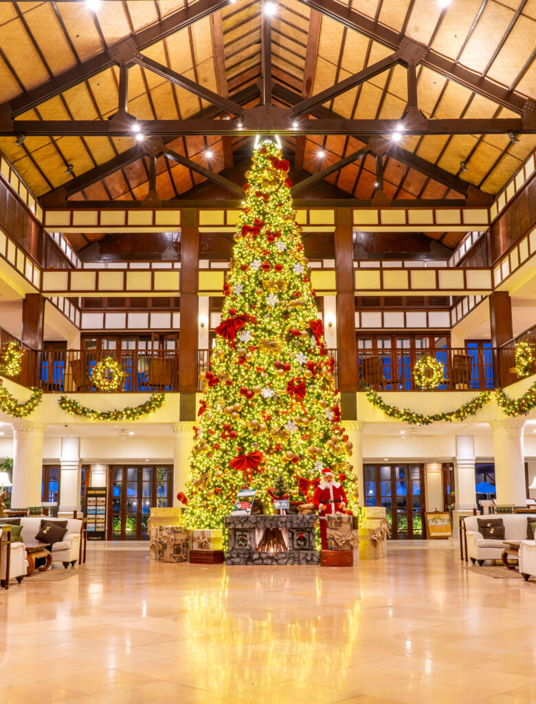Festive Christmas decorations at Furama Resort Danang